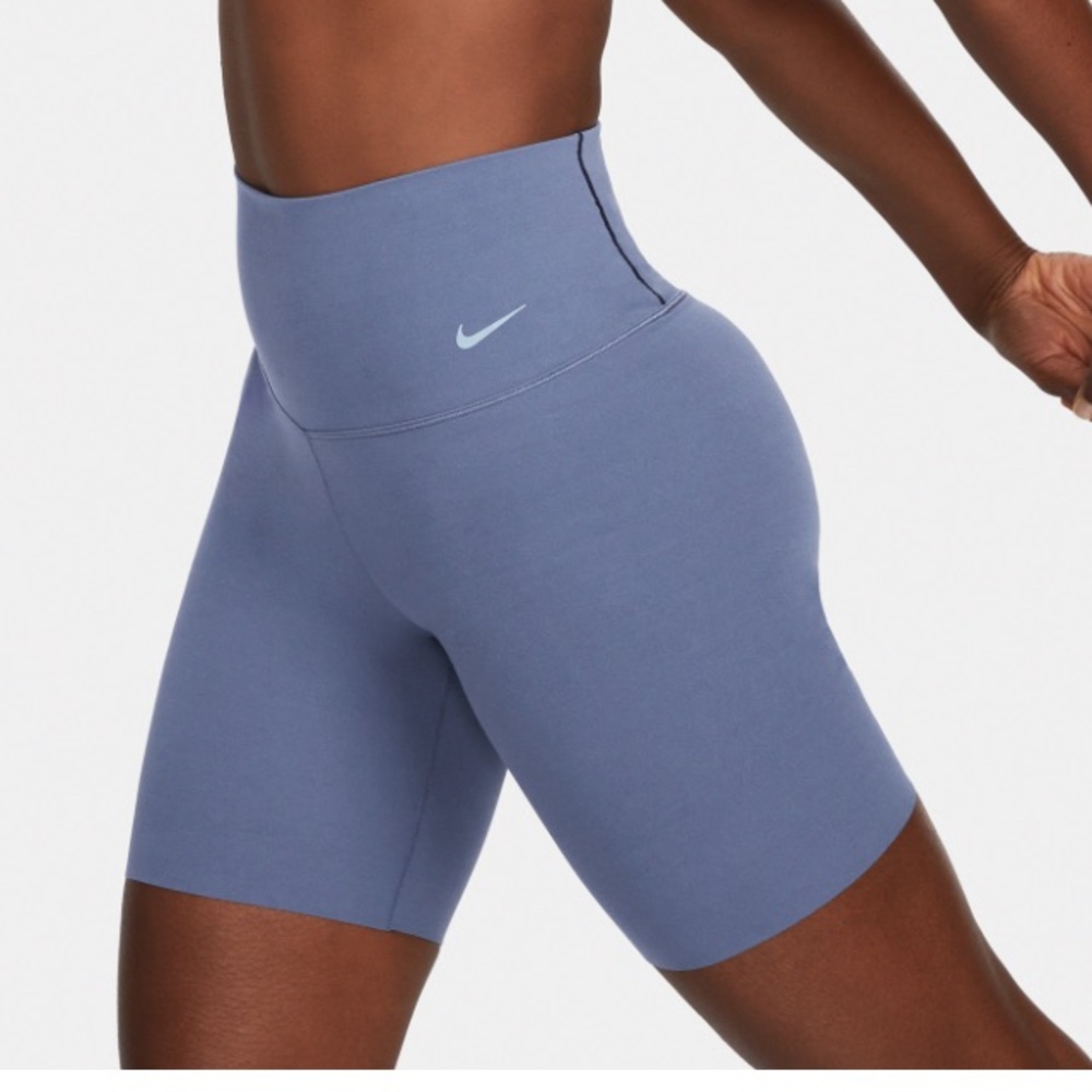 Nike Women's Gentle-Support Blue Bike Shorts